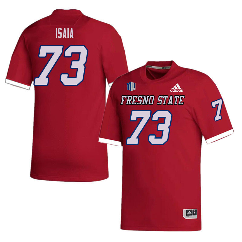 Men #73 Jacob Isaia Fresno State Bulldogs College Football Jerseys Sale-Red